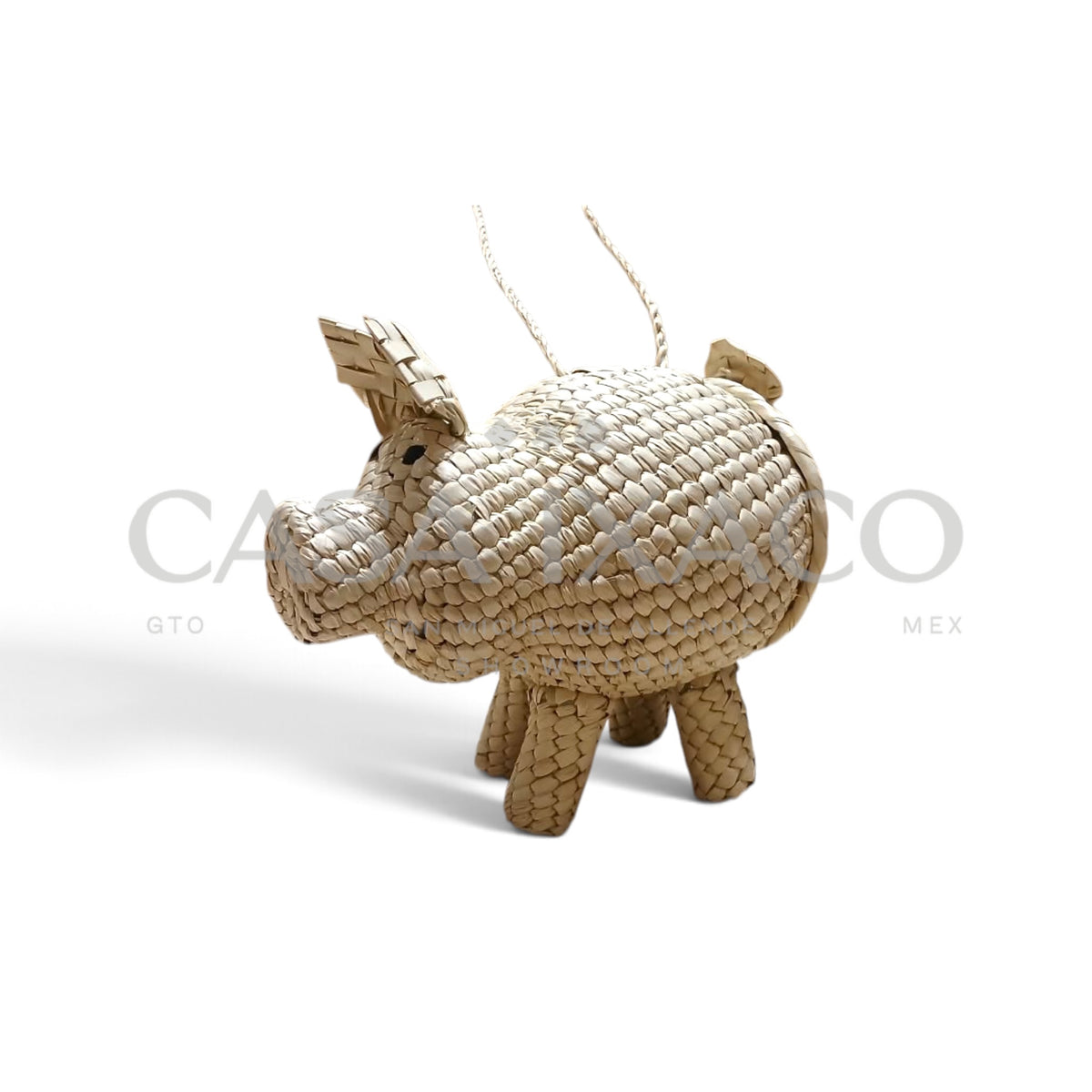 Bolsa Artesanal de Palma Tejida Cerdito